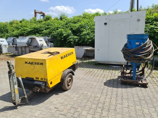 Компрессор сгорания Kaeser M43 7 бар + ПЕСОЧНАЯ МАШИНА KOMNINO FV 200 л.