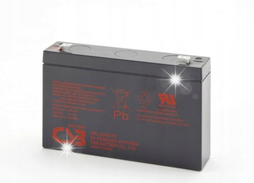 Аккумулятор csb hrl634wf2 6 в 34 вт 9 ач