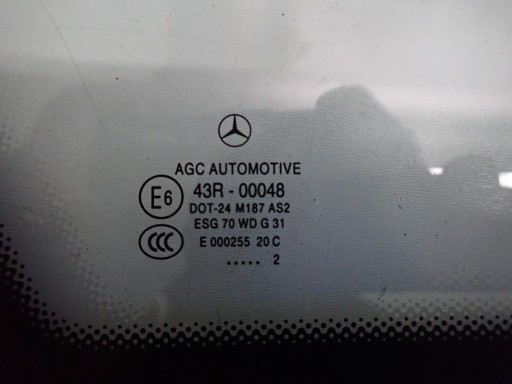 window bodywork left rear part MERCEDES B-KLASA W246 2011