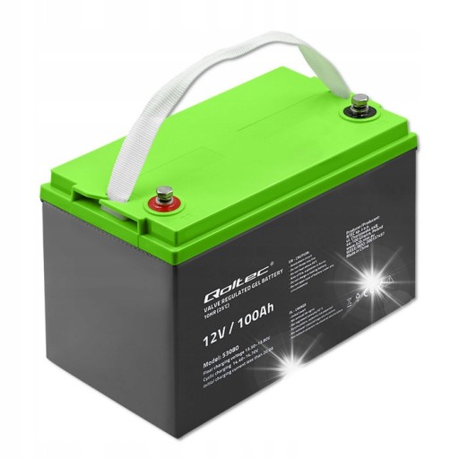 Гелевая батарея qoltec | 12 в | 100 ач | гель