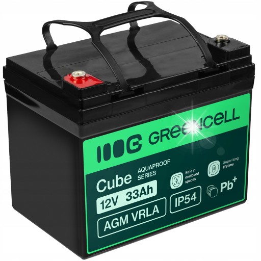 Акумулятор agm 12v 33ah vrla необслуговуваний для іграшкової касової сигналізації газонокосарки