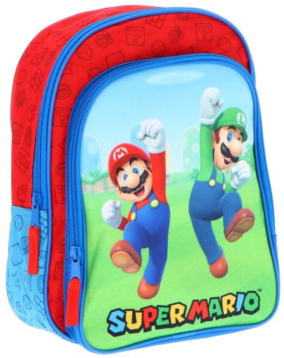 Багатокамерний шкільний рюкзак Super Mario Undercover Boys, Girls Shades of blue, Multicolored
