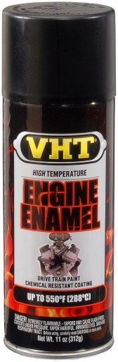VHT SP130 матовый черный лак для двигателя 400 мл