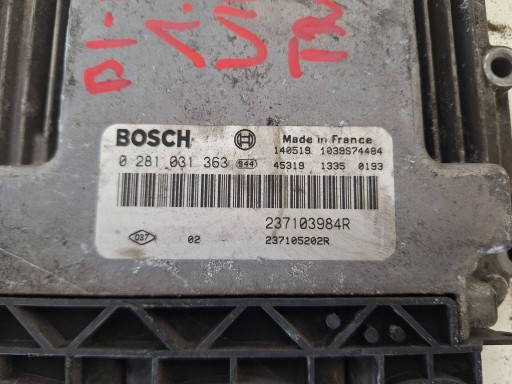 RENAULT computer control unit of the engine 237103984R BOSCH 0281031363