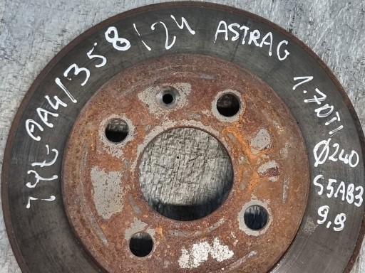 Bremsscheibe bremsen heck x2 240mm OPEL ASTRA G II HB 1.7 DTI 00r