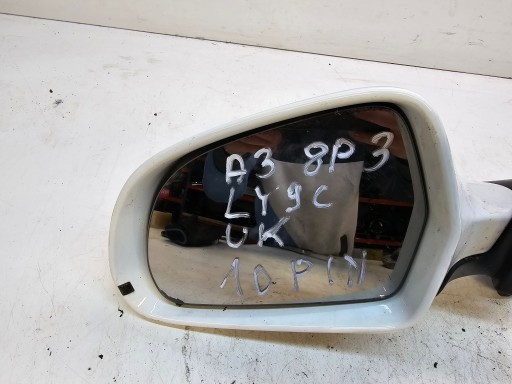 mirror left front AUDI A3 8P LIFT 8P3 LY9C 10-PIN UK