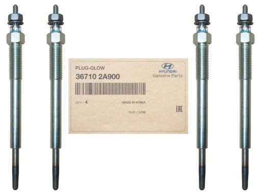 367102A900 36710-2A900 - Оригинальные 4 шт. свечи накаливания hyundai accent elantra i30 ix20 kona 1.6 crdi
