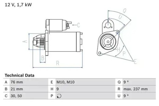 Стартер 0 986 021 980 bosch alpina bmw 5 6 7