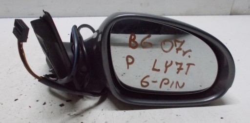 VW PASSAT B6 KOMBI 1.9 TDI 07R mirror right 6 PIN LA7T 3C0823480 EU