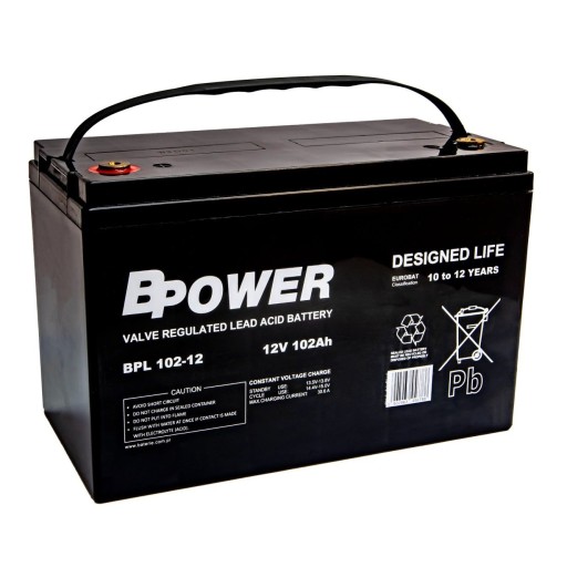 Аккумулятор bpower bpl102-12 102ah 100ah 12v для сигнализации ибп на 10-12 лет