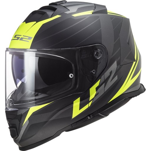 Шлем LS2 FF800 STORM II NERVE MATT BLACK H-V ЖЕЛТЫЙ XL