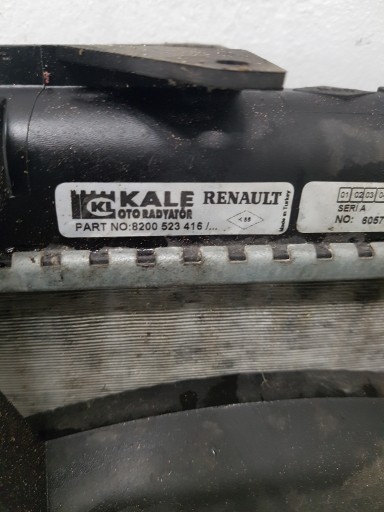 water cooler Z WENTYLATOREM RENAULT CLIO 3 8200523416 1.5 DCI