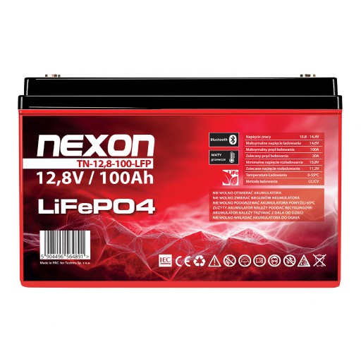 Аккумулятор nexon bms bluetooth lifepo4 для мотора лодки-кемпера солнечный 100 ач