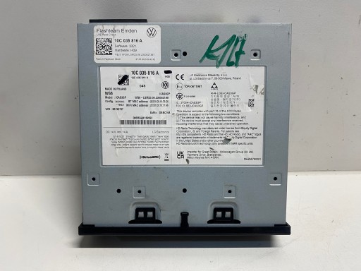 10C035816A - Панель считывания meb mib3 mmi vw id4 id7 id.4 id.7 10c035816 a #