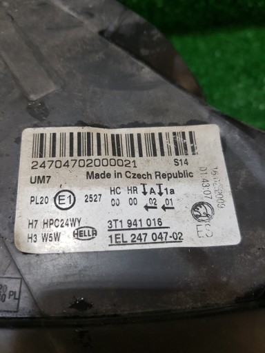light right front SKODA SUPERB 2 3T1941016 1EL247047-02