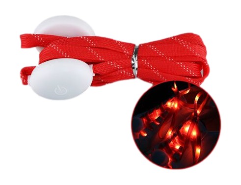 GLOWING SHOESLACES LED червоні шнурки