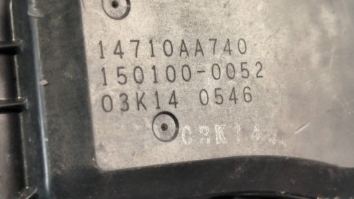 Valvola a farfalla 14710AA740 SUBARU OUTBACK III