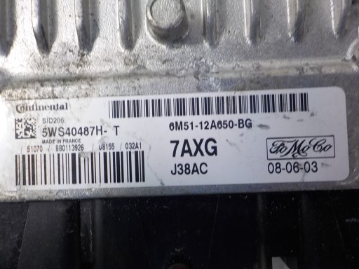 FORD Computer Bedienteil 6M51-12A650-BG 5WS40487H-T 7AXG