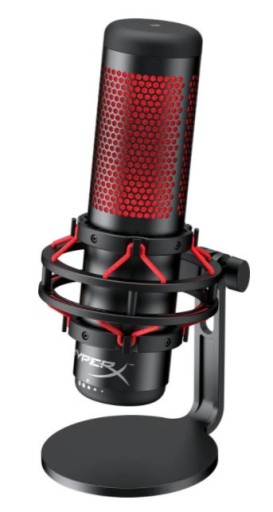 HyperX Quadcast mikrofón - čierny/červený (PS4/PS5)