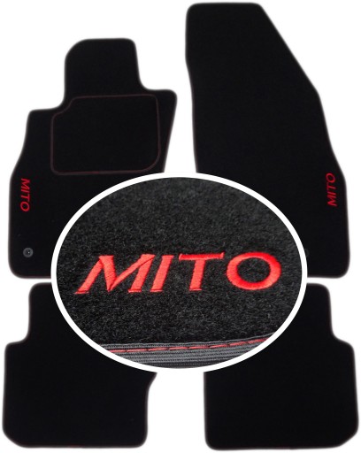 Alfa Romeo Mito 08-18R коврики CLASSIC + вышивка CH2