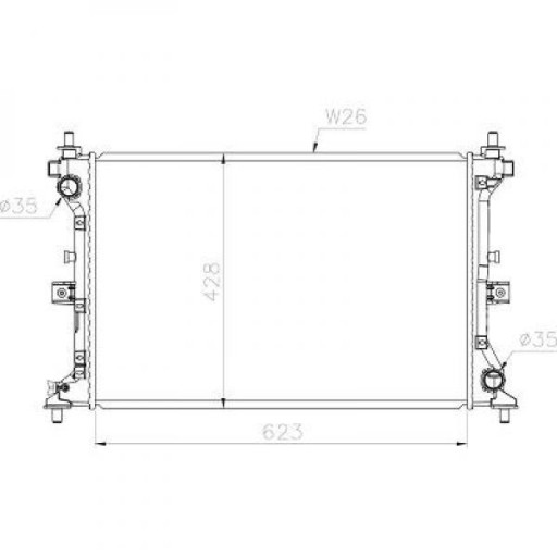 DCM3896 - Радиатор suzuki sx4 s-cross витара