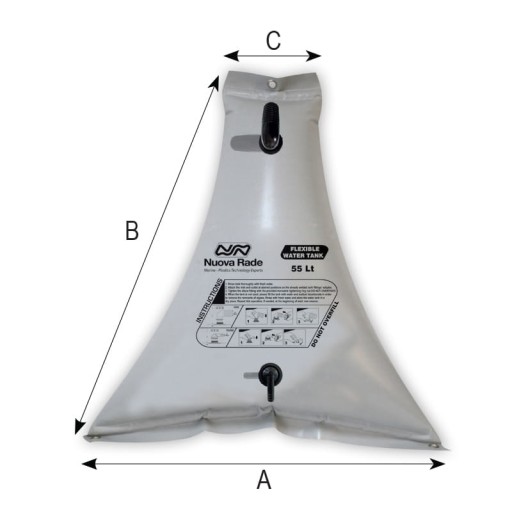 SZ-3838 - ГИБКИЙ РЕЗЕРВУАР ДЛЯ ВОДЫ 100 Л ДЛЯ ЛОДКИ / ДОМА НА КОЛЕСАХ