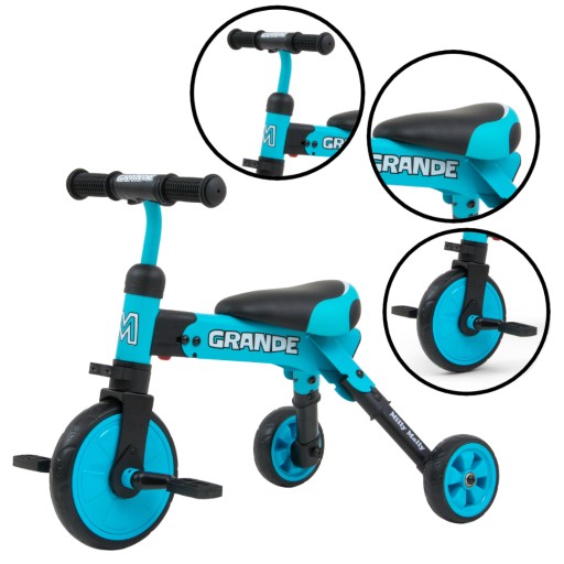 Триколісний велосипед Milly Mally 2709 чорний, синій