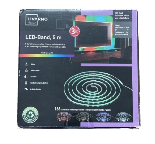 Taśma LED RGB LIVARNO home, 150 diod, 5 m Pilot (73146) • Cena, Opinie •  Taśmy LED 14484428387 • Allegro