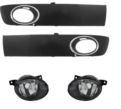 95K6 - Галогены + хром решетки VW T5 09-15 LIFT комплект
