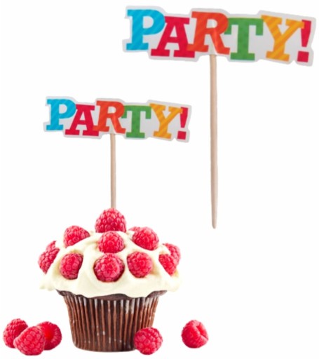 Насадки для тортів PIKERS HAPPY BIRTHDAY BIRTHDAY 24 ШТ