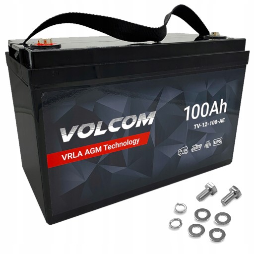 Volcom 12v 100ah необслуговуваний agm акумулятор для аварійного живлення