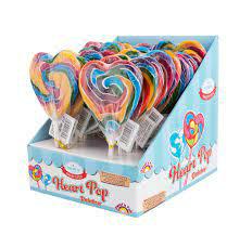 Veľké lízatko srdce HEART POP RAINBOW 80g