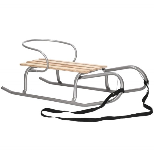 Срібні традиційні металеві санки Springos