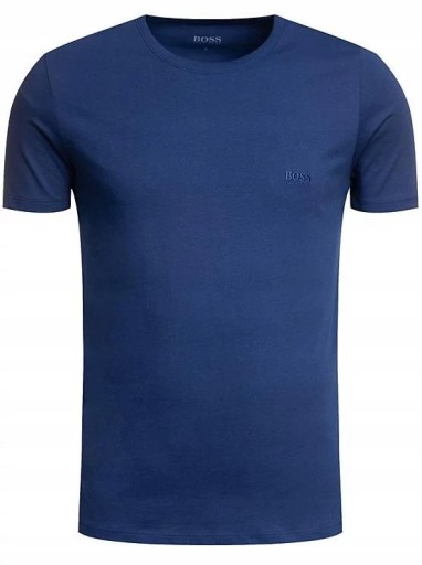 HUGO BOSS Intensywnie Niebieski T-Shirt O-neck L