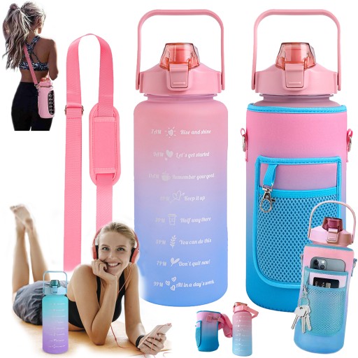 Пляшка для води ZLARO 2000 мл різнокольоровий