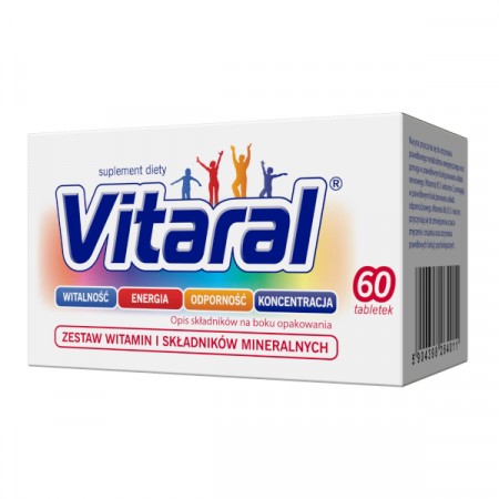 Vitaral, 60 dražé vitamíny všeobecná sada