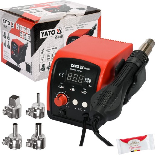 СТАНЦИЯ ГОРЯЧЕГО ВОЗДУХА YATO СВЕТОДИОДНЫЙ ВЕНТИЛЯТОР YT-82457