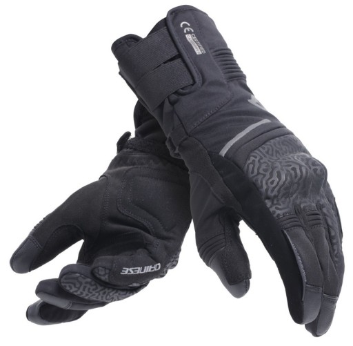 Мотоциклетные перчатки DAINESE TEMPEST 2 LONG, черные водонепроницаемые, размер L