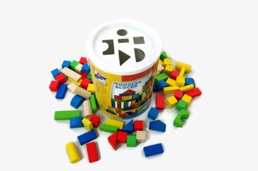 Дерев'яні блоки Woodyland 90909 у відрі 100 шт