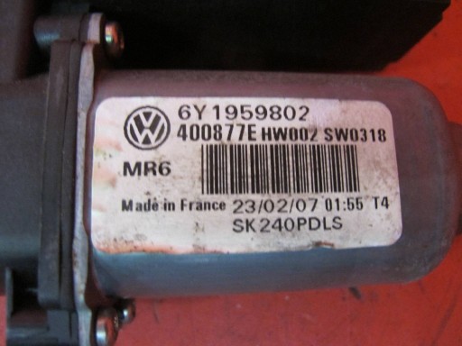 SKODA FABIA és 1 6Y motor ablak jobb eleje első 6Y1959802