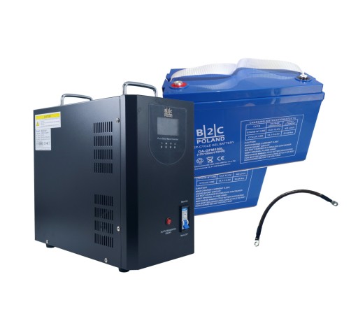 20xGEL 100 - Джерело безперебійного живлення дбж інвертор 2000w 24v + гелеві акумулятори 2 х гелеві 100ah