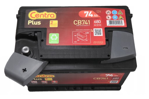 Акумулятор центри плюс CB741 74Ah 680A L+