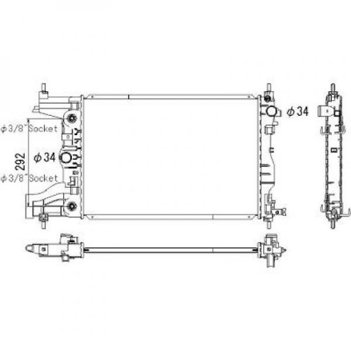 DCM3919 - Радіатор chevrolet cruze (j300)