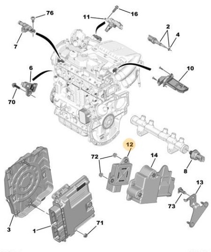 Модуль старт-стоп peugeot oe 9677871680