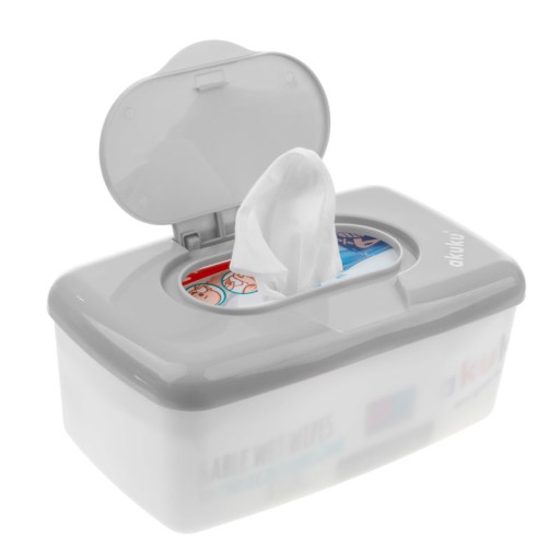 Коробка для вологих серветок Akuku A0532 сіро-біла