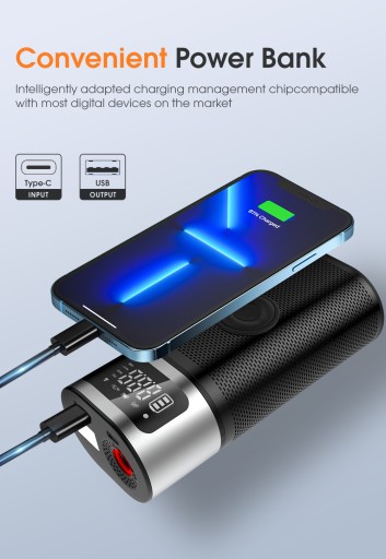 CARSUN WIRELESS CAR BIKE POWERBANK КОМПРЕСОР