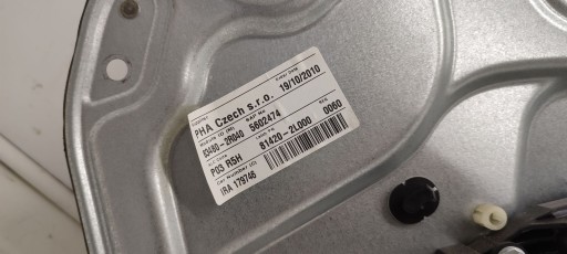 window regulator right rear part mechanism Hyundai i30 LIFT 5D 9F
