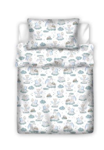 Комплект постільної білизни MATone 100 х 160 см різнокольоровий