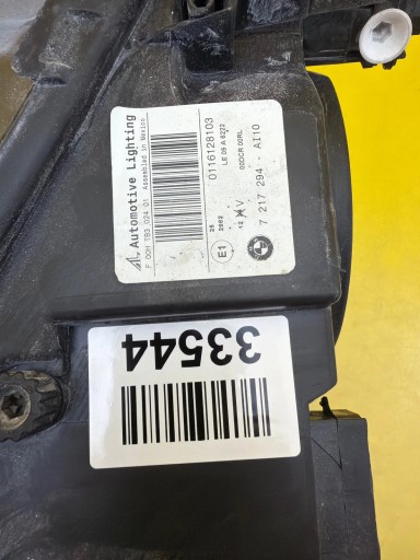 light right BMW X3 F25 Xenon 7217294 2011- Nieskretna