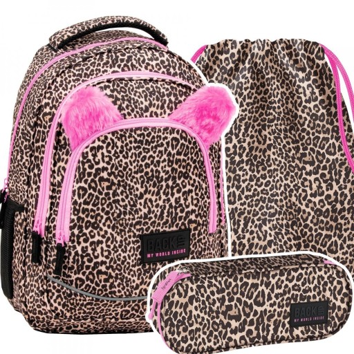 Рюкзак шкільний багатокамерний Backup чорний, Відтінки коричневого та бежевого, Відтінки рожевого, Різнобарвний 26 л